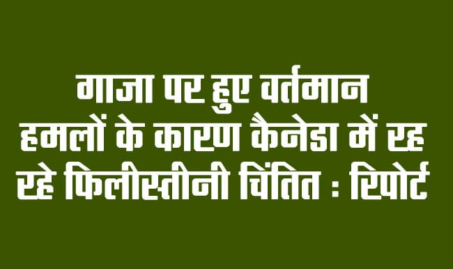 Palestinians living in Canada worried due to current attacks on Gaza: report