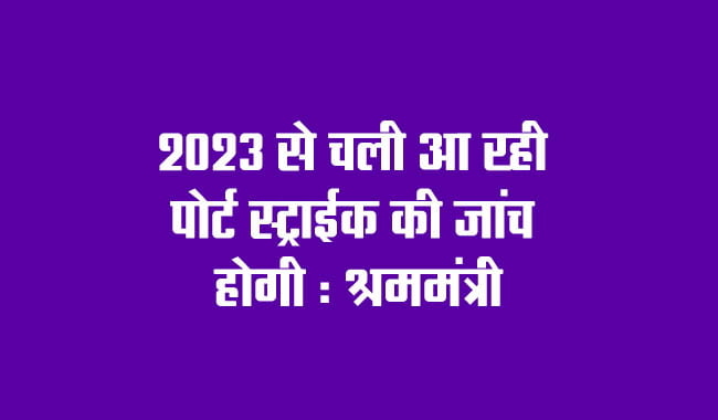 Port strike going on since 2023 will be investigated: Labor Minister