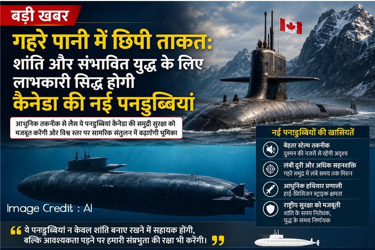 गहरे पानी में छिपी ताकत: शांति और संभावित युद्ध के लिए लाभकारी सिद्ध होगी कैनेडा की नई पनडुब्बियां